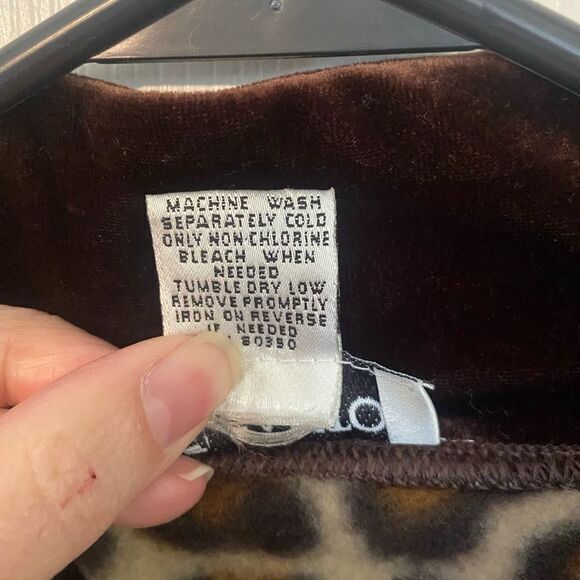 -‎ Women’s Fleece Leopard Zip Up Coat Size Medium - Picture 4 of 10